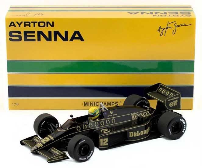 F1 Lotus Renault 98T Ayrton Senna 1986 Minichamps 1/18 - Carrinhos